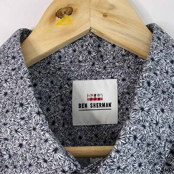 Ben Sherman Black Floral Button Up Dress Shirt - Picture 9 of 11